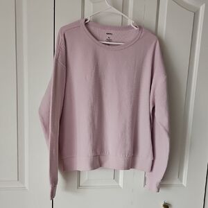 Soft Pink Crewneck Sweater with Relaxed Fit